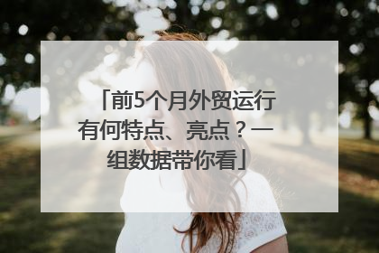 前5个月外贸运行有何特点、亮点？一组数据带你看