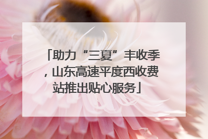 助力“三夏”丰收季，山东高速平度西收费站推出贴心服务