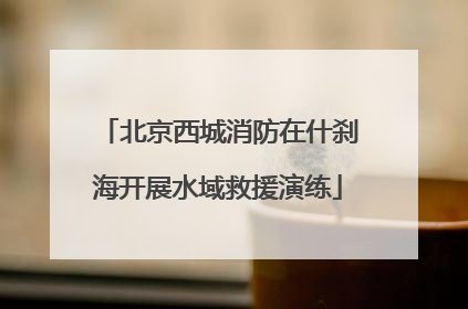 北京西城消防在什刹海开展水域救援演练