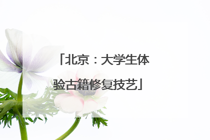 北京：大学生体验古籍修复技艺