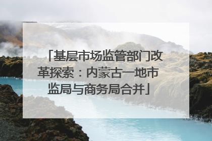 基层市场监管部门改革探索：内蒙古一地市监局与商务局合并