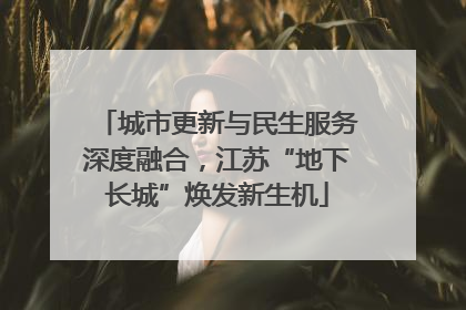 城市更新与民生服务深度融合，江苏“地下长城”焕发新生机