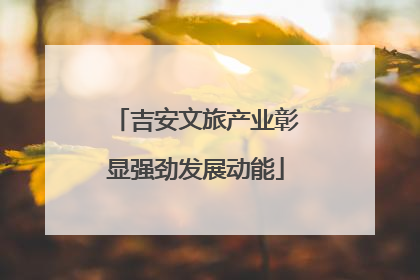 吉安文旅产业彰显强劲发展动能