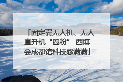 固定翼无人机、无人直升机“圈粉” 西博会成都馆科技感满满