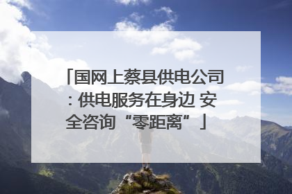 国网上蔡县供电公司：供电服务在身边 安全咨询“零距离”