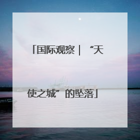 国际观察｜“天使之城”的坠落