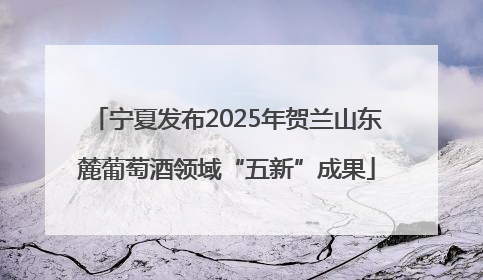 宁夏发布2025年贺兰山东麓葡萄酒领域“五新”成果