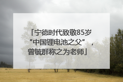 宁德时代致敬85岁“中国锂电池之父”，曾毓群称之为老师