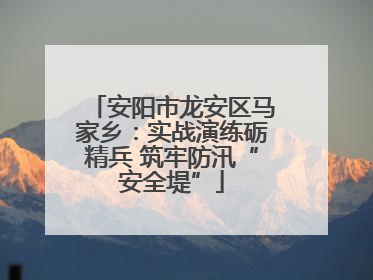 安阳市龙安区马家乡：实战演练砺精兵 筑牢防汛“安全堤”