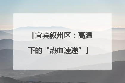 宜宾叙州区：高温下的“热血速递”