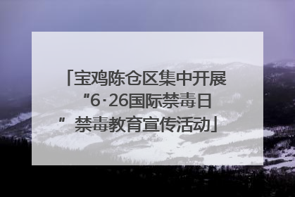 宝鸡陈仓区集中开展“6･26国际禁毒日”禁毒教育宣传活动