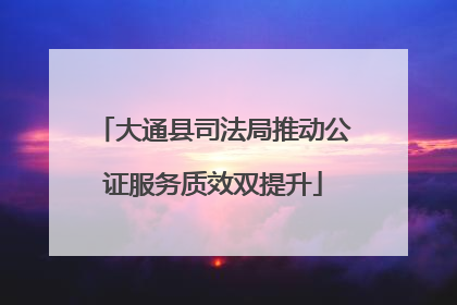 大通县司法局推动公证服务质效双提升