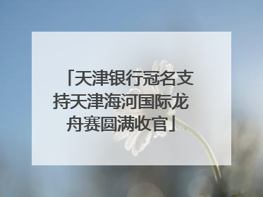 天津银行冠名支持天津海河国际龙舟赛圆满收官