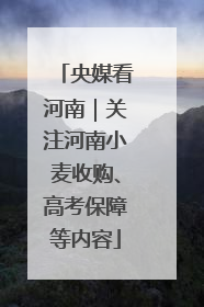 央媒看河南｜关注河南小麦收购、高考保障等内容