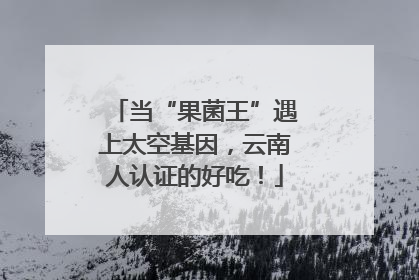 当“果菌王”遇上太空基因，云南人认证的好吃！