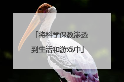 将科学保教渗透到生活和游戏中