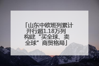 山东中欧班列累计开行超1.18万列 构建“买全球、卖全球”商贸格局