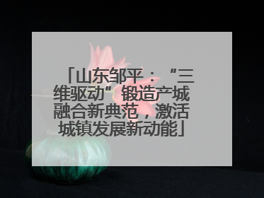 山东邹平：“三维驱动”锻造产城融合新典范，激活城镇发展新动能