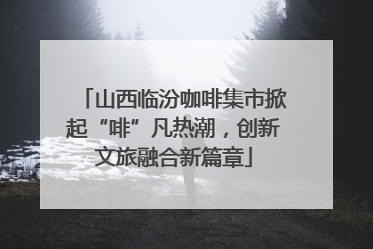 山西临汾咖啡集市掀起“啡”凡热潮，创新文旅融合新篇章