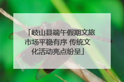 岐山县端午假期文旅市场平稳有序 传统文化活动亮点纷呈