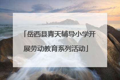 岳西县青天辅导小学开展劳动教育系列活动