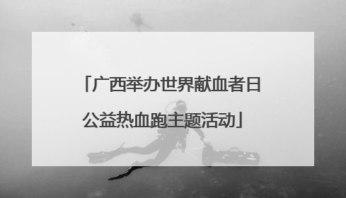 广西举办世界献血者日公益热血跑主题活动
