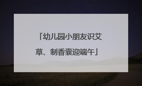 幼儿园小朋友识艾草、制香囊迎端午