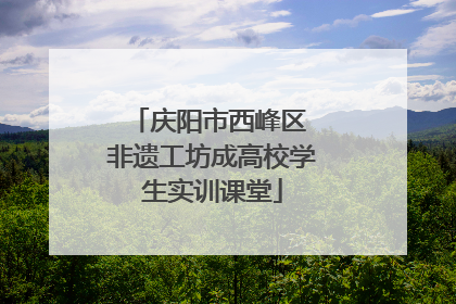 庆阳市西峰区 非遗工坊成高校学生实训课堂