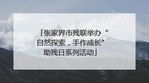 张家界市残联举办“自然探索，手作成长”助残日系列活动