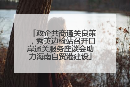 政企共商通关良策，秀英边检站召开口岸通关服务座谈会助力海南自贸港建设