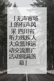 无声赛场上的有声风采 四川省听力残疾人大众篮球运动交流推广活动圆满落幕