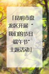 昆明市盘龙区开展“我们的节日·端午节”主题活动