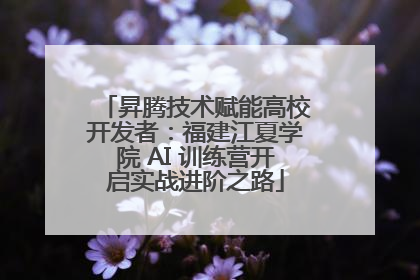 昇腾技术赋能高校开发者：福建江夏学院 AI 训练营开启实战进阶之路