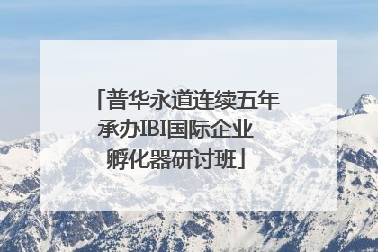 普华永道连续五年承办IBI国际企业孵化器研讨班