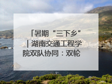 暑期“三下乡”｜湖南交通工程学院双队协同：双轮驱动赋能乡村，青春力量深耕基层