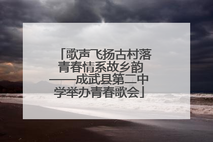 歌声飞扬古村落 青春情系故乡韵——成武县第二中学举办青春歌会