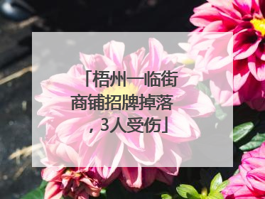 梧州一临街商铺招牌掉落，3人受伤