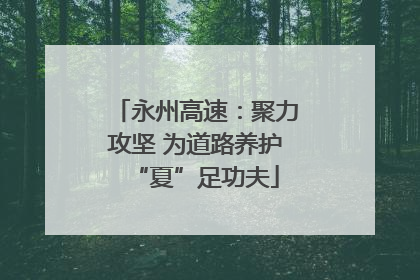 永州高速：聚力攻坚 为道路养护“夏”足功夫