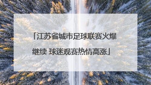 江苏省城市足球联赛火爆继续 球迷观赛热情高涨
