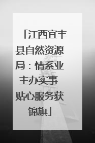 江西宜丰县自然资源局：情系业主办实事 贴心服务获锦旗
