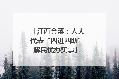 江西金溪：人大代表“四进四助”解民忧办实事