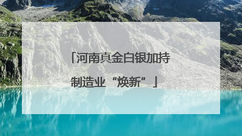 河南真金白银加持制造业“焕新”