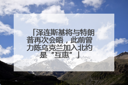 泽连斯基将与特朗普再次会晤，此前曾力陈乌克兰加入北约是“互惠”