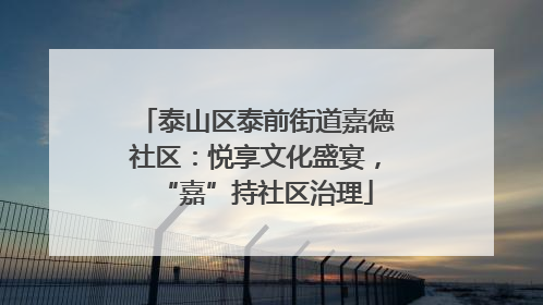 泰山区泰前街道嘉德社区：悦享文化盛宴，“嘉”持社区治理