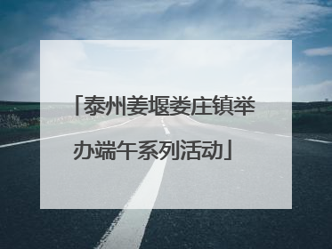 泰州姜堰娄庄镇举办端午系列活动