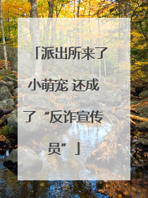 派出所来了小萌宠 还成了“反诈宣传员”