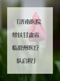 济南医院帮扶甘肃省临夏州医疗队启程