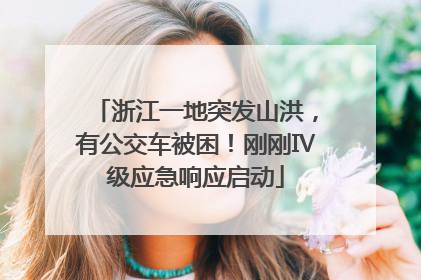 浙江一地突发山洪，有公交车被困！刚刚Ⅳ级应急响应启动