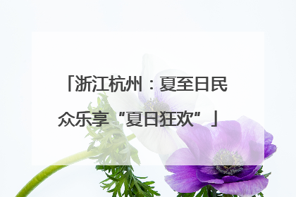 浙江杭州：夏至日民众乐享“夏日狂欢”