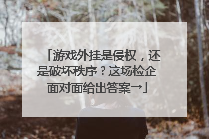 游戏外挂是侵权，还是破坏秩序？这场检企面对面给出答案→